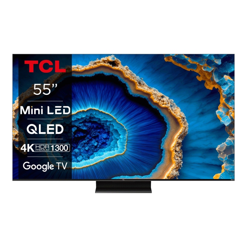 TCL 55C805 HDR (2023) Τηλεόραση 55" 4K UHD QLED QD-Mini LED Google TV - Image 1